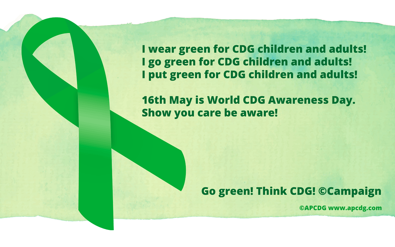 16th May, World Congenital Disorders of Glycosylation (CDG) Awareness